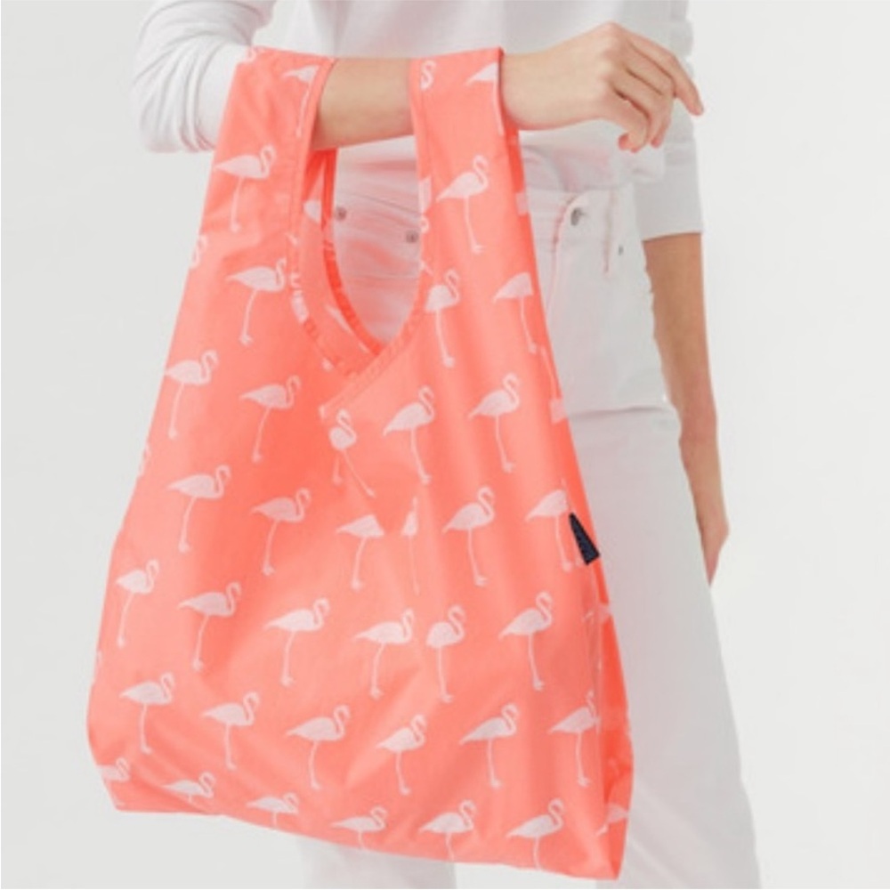 Rare BAGGU Flamingo Standard Tote Bag Peach Pink Coral